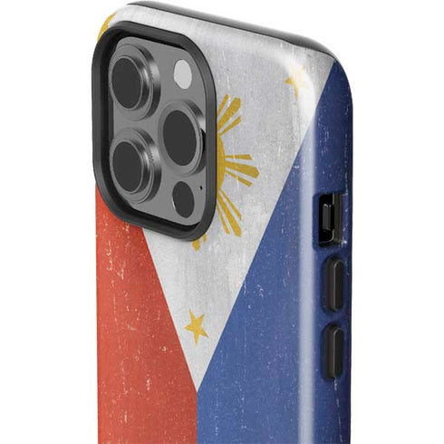 Philippines Flag Distressed iPhone 14 Pro Impact Case
